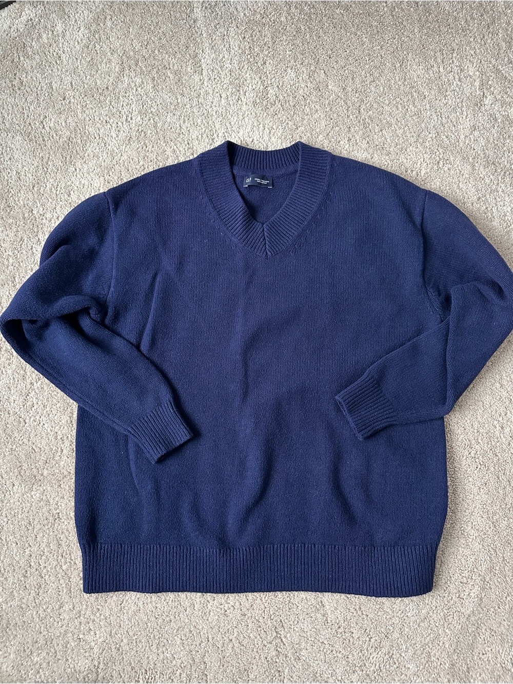 GAP Navy Cashsoft V-Neck Women's Sweater